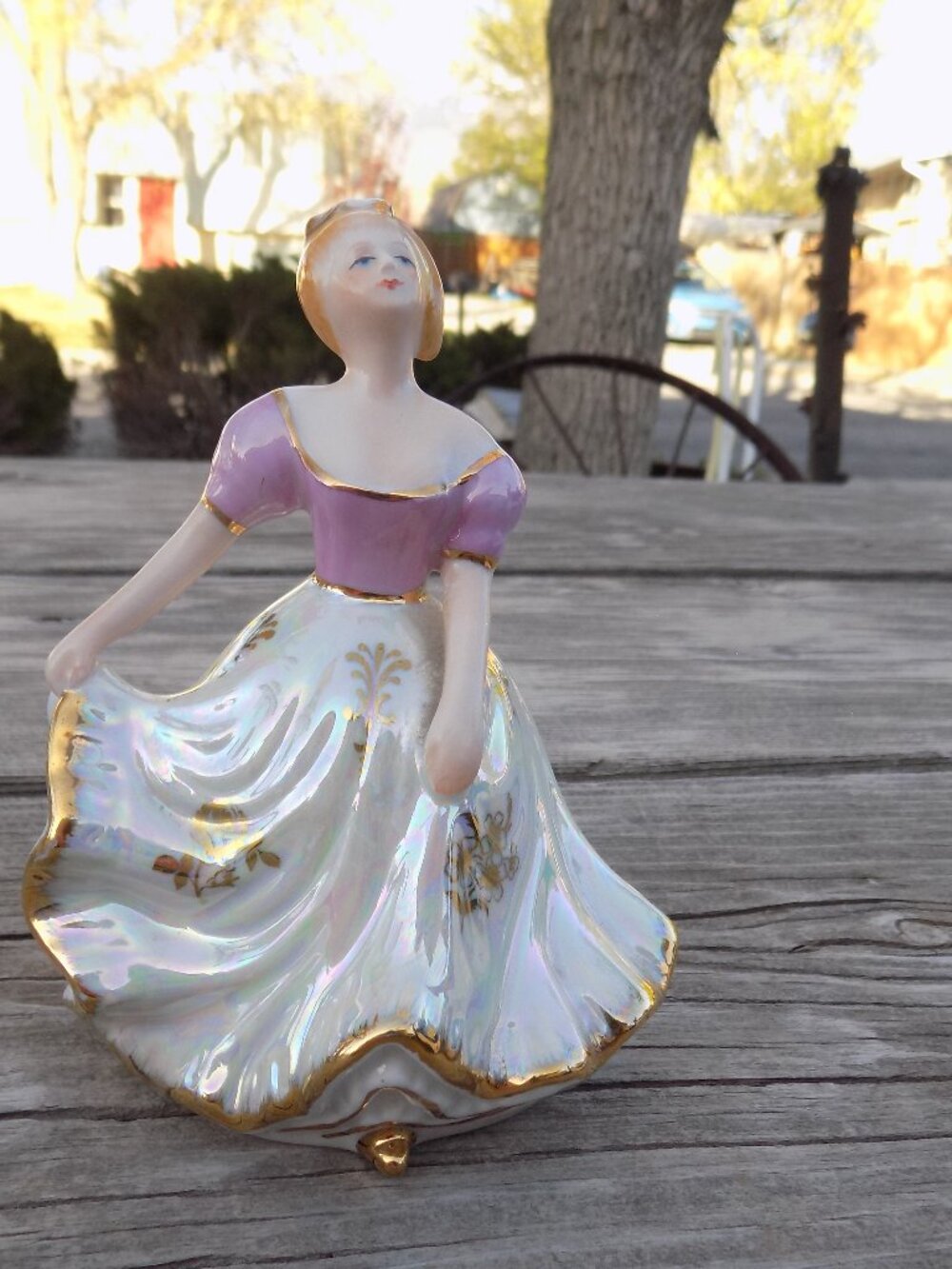 Vintage VICTORIAN LADY Bell Figurine, Vtg Home Decor, Collectible,